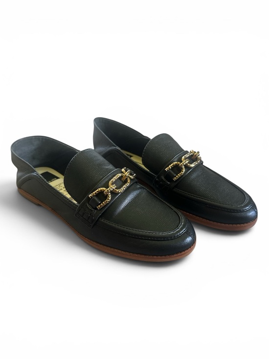 Dolce Vita Shoes - Dolce Vita || NIB || Reign Black Leather Loafers w/ Gold Chain Accent